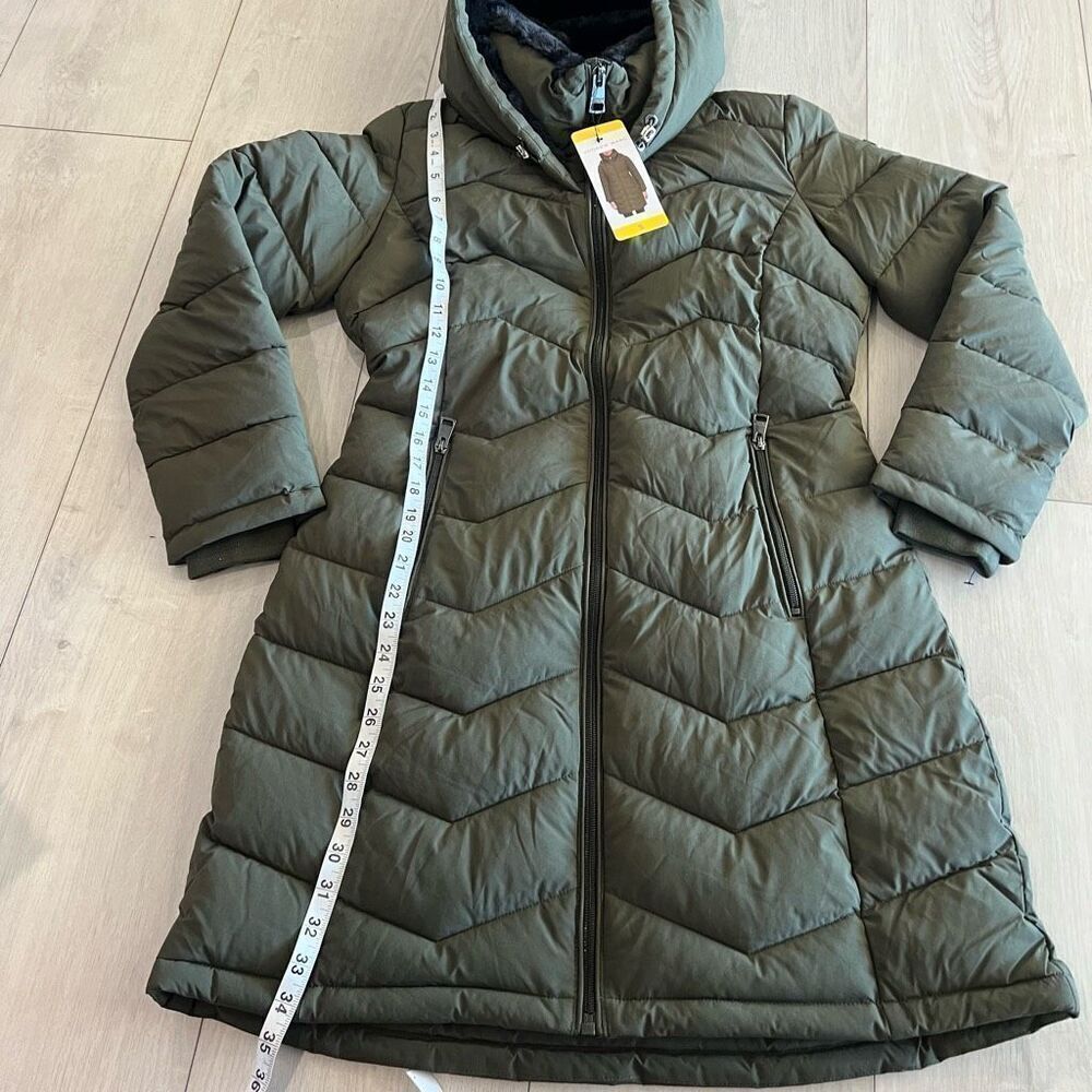 Andrew Marc Women's Long Stretch Parka jacket size S - Picture 2 of 10